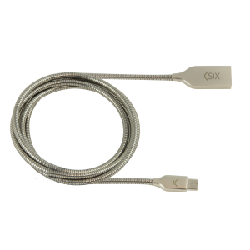 Ksix BXCUSBM01 câble USB 1 m USB 2.0 USB A Micro-USB B Acier inoxydable