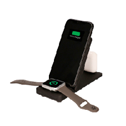 Ksix BXCQI13QC chargeur d'appareils mobiles Smartphone, Smartwatch Noir USB Recharge sans fil Charge rapide Intérieure