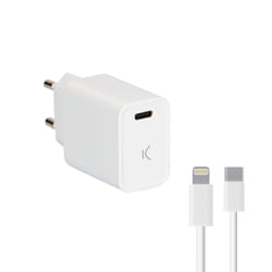 Ksix B0925CDC04 chargeur d'appareils mobiles Smartphone Blanc Secteur, USB Charge rapide Intérieure
