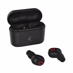 Ksix BXATWS01, Sans fil, 20 - 20000 Hz, Appels/Musique, 82 g, Casque, Noir
