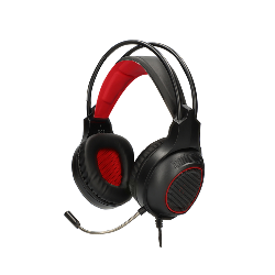 Ksix BXAUGM01 écouteur/casque Avec fil Arceau Appels/Musique USB Type-A Noir, Rouge