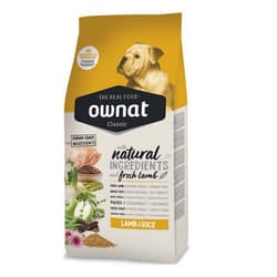 Croquettes OWNAT LAMB & RICE Pour Chien 4 Kg
