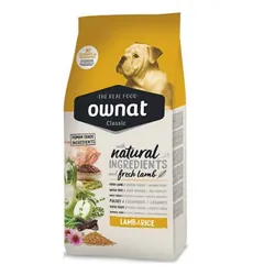 Croquettes OWNAT LAMB & RICE Pour Chien 4 Kg