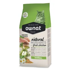 Croquettes OWNAT HAIRBALL Pour Chat 4 Kg