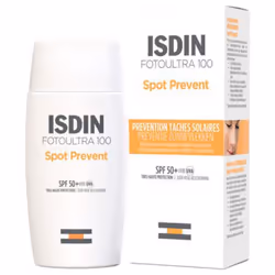 ISDINUV Care Foto UltraSpot PreventFusion Fluid SPF50+Crème solaire visage Anti-tâches Très haute protection Contient de l'ac ...