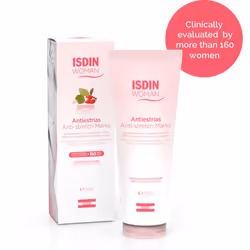 WOMAN ISDIN® Anti-vergetures est un soin conçu pour prévenir et réduire les vergetures grâce à sa formule à base de centella  ...