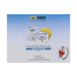 ISDIN Coffret Creme Hydratante à L'acide Hyaluronique Peaux Normales à Seches 50g + Eau Micellaire 30ml (Offert)