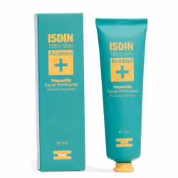 Isdin acniben le masque visage nettoie en profondeur, réduisant ainsi l’excès de sébum et contribuant à atténuer les imperfec ...