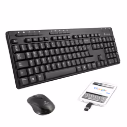 NGS Epsilon Kit, Sans fil, RF sans fil, Clavier mécanique, QWERTY, Noir, Souris incluse