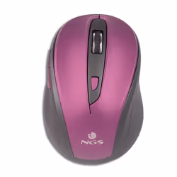 NGS Evo Mute, Droitier, Optique, RF sans fil, 1600 DPI, Noir, Violet