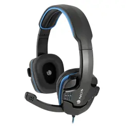 NGS GHX-505 écouteur/casque Avec fil Arceau Jouer Noir, Bleu
