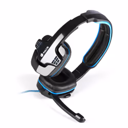 NGS GHX-505 écouteur/casque Avec fil Arceau Jouer Noir, Bleu - Vue supplémentaire 4