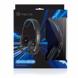 NGS GHX-505 écouteur/casque Avec fil Arceau Jouer Noir, Bleu - Vue supplémentaire 6