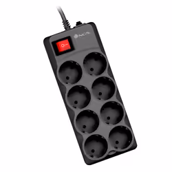 NGS Grid 800, 8 sortie(s) CA, Type F, 50 - 60 Hz, Noir, 1,5 m