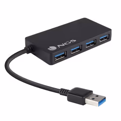 NGS iHub 3.0, USB 3.2 Gen 1 (3.1 Gen 1) Type-A, USB 3.2 Gen 1 (3.1 Gen 1) Type-A, 5000 Mbit/s, Noir, USB, 5 V
