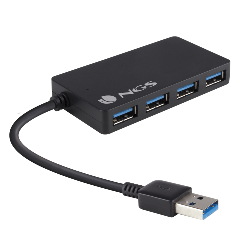 NGS iHub 3.0 USB 3.2 Gen 1 (3.1 Gen 1) Type-A 5000 Mbit/s Noir