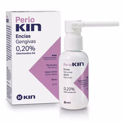 KIN PERIOKIN SPRAY particulièrement adapté aux soins intensifs des gencives. Sa facilité d'application en fait un produit idé ...