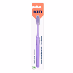 La brosse à dents KIN à filaments extra-souples vous permet d'effectuer une hygiène bucco-dentaire complète en cas de dents s ...