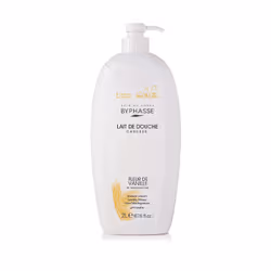 Le lait de douche à l’extrait de vanille lave en douceur votre peau. Sa texture onctueuse et son parfum subtil vous feront vo ...
