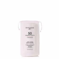 BYPHASSE 50 Disques Coton Ovales Demaquillants démaquillent facilement et enlèvent les impuretés. Un côté pour nettoyer votre ...