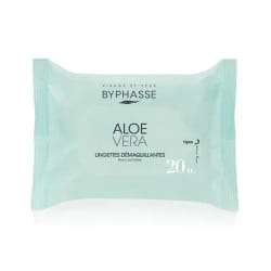 BYPHASSE LINGETTES DEMAQUILLANTES ALOE VERA 20 UNITES