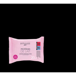 BYPHASSE LINGETTES DEMQUILLANTES PROTEINES DE LAIT 20 UNITES