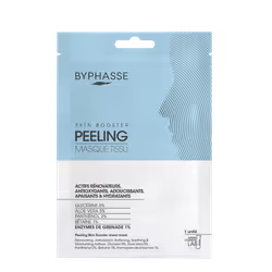Le masque tissu Skin Booster Peeling Byphasse aide à améliorer l’apparence et la texture de la peau. Le peeling agit en effec ...