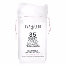 DISQUES DE COTON BYPHASSE démaquillant. Les disques 100% coton et fibres naturelles Byphasse se démaquillent facilement et ai ...