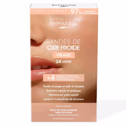 Tous types de peaux, et spécifiquement pour les peaux plus sensibles. 24 bandes dépilatoires de cire froide.