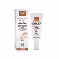 MARTIDERMPigment ZeroDSP Crema SPF 50+Tous types de peaux40mlDSP-Crème FPS 50+ réduit et prévient les taches et protège des rayons du soleil. DSP-Crème FPS 50+ réduit et prévient les taches solaires