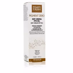 Traitez vos taches pigmentaires pendant la journée et défendez-vous contre l'apparition de nouvelles taches. La crème de jour anti-taches pigmentaires SPF 50+ MartiDerm Pigment Zero DSP-Cream pénètre en douceur dans la peau et laisse une agréable sensation de confort. Elle unifie le teint et éclaircit la peau. Elle assure également une hydratation suffisante et possède des propriétés antioxydantes. Et pour couronner le tout