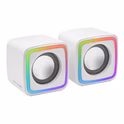 Mars Gaming MSCUBEW, Avec fil, 8 W, 20 - 20000 Hz, 4 Ohm, Blanc