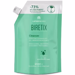 Biretix Cleanser Gel Nettoyant Purifiant Recharge 400ml est un gel nettoyant pour le visage qui aide à nettoyer les peaux gra ...