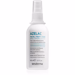 Vous peinez à vous débarrasser de boutons dans le dos ou votre joie de jambes parfaitement épilées est gâchée par des poils incarnés ? Le soin Azelac de Sesderma est un traitement apaisant destiné aux peaux présentant des imperfections. Spécialement formulé pour exfolier en douceur et nettoyer de larges zones de peau à tendance acnéique
