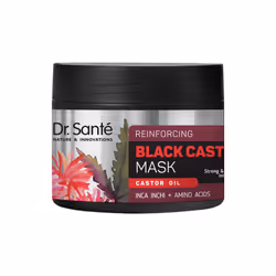 Le masque capillaire fortifiant à l'huile de ricin noir Dr. Sante prend bien soin des cheveux, les rendant plus forts et en m ...