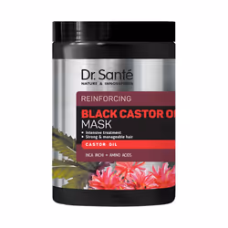 Le masque capillaire fortifiant à l'huile de ricin noir Dr. Sante prend bien soin des cheveux, les rendant plus forts et en m ...