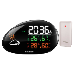 Sencor SWS 5200 station météo numérique Noir, Blanc LED AC/Batterie