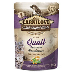 CARNILOVE POCHON CHAT QUAIL 85GR