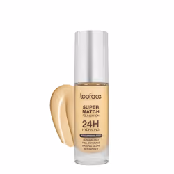 Topface Super Match Foundation est un fond de teint fluide conçu pour offrir une couvrance modulable et un fini naturel. Ce p ...