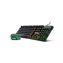Inca IKG-448 clavier Souris incluse USB Noir