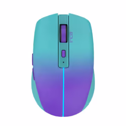 Inca IWM-511RM, Droitier, Optique, RF Wireless + Bluetooth + USB Type-C, 1600 DPI, Vert, Violet