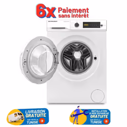 Laveuse Frontale SCHNEIDER 8KG Blanc Avec Écran - SCLL810EXPW