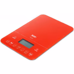 Balance de cuisine Fakir Molly - Couleur Rouge - Poids Max 10kg - Surface Plate - Batterie 4x1,5V AAA