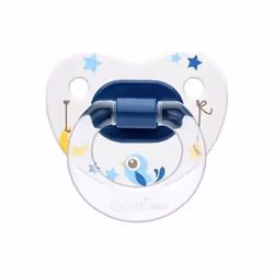 Grâce à la conception orthodontique de la tétine en silicone, elle s’adapte au palais de bébé et évite les déformations.