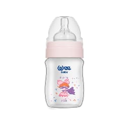 Wee Baby biberon en plastique Large Fille 150ml
