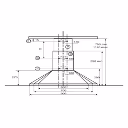 Beko CWB6441XNH, 400 m³/h, recirculation, E, G, C, 68 dB