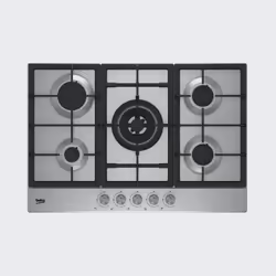 Beko HIAW 75225 SX, Acier inoxydable, Intégré, Gaz, 5 zone(s), 5 zone(s), Large