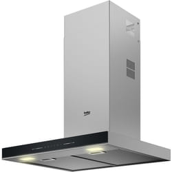 Beko BHCB66641BBHS hotte Montée au mur Noir, Acier inoxydable 710 m³/h A