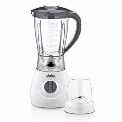 Sinbo SHB-3056, Mélangeur de table, 1,6 L, Fonction d'impulsion, Pileur de glace, 600 W, Noir, Blanc