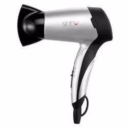 Sinbo SHD-7022, Noir, Argent, Orifice de suspension, 1300 W